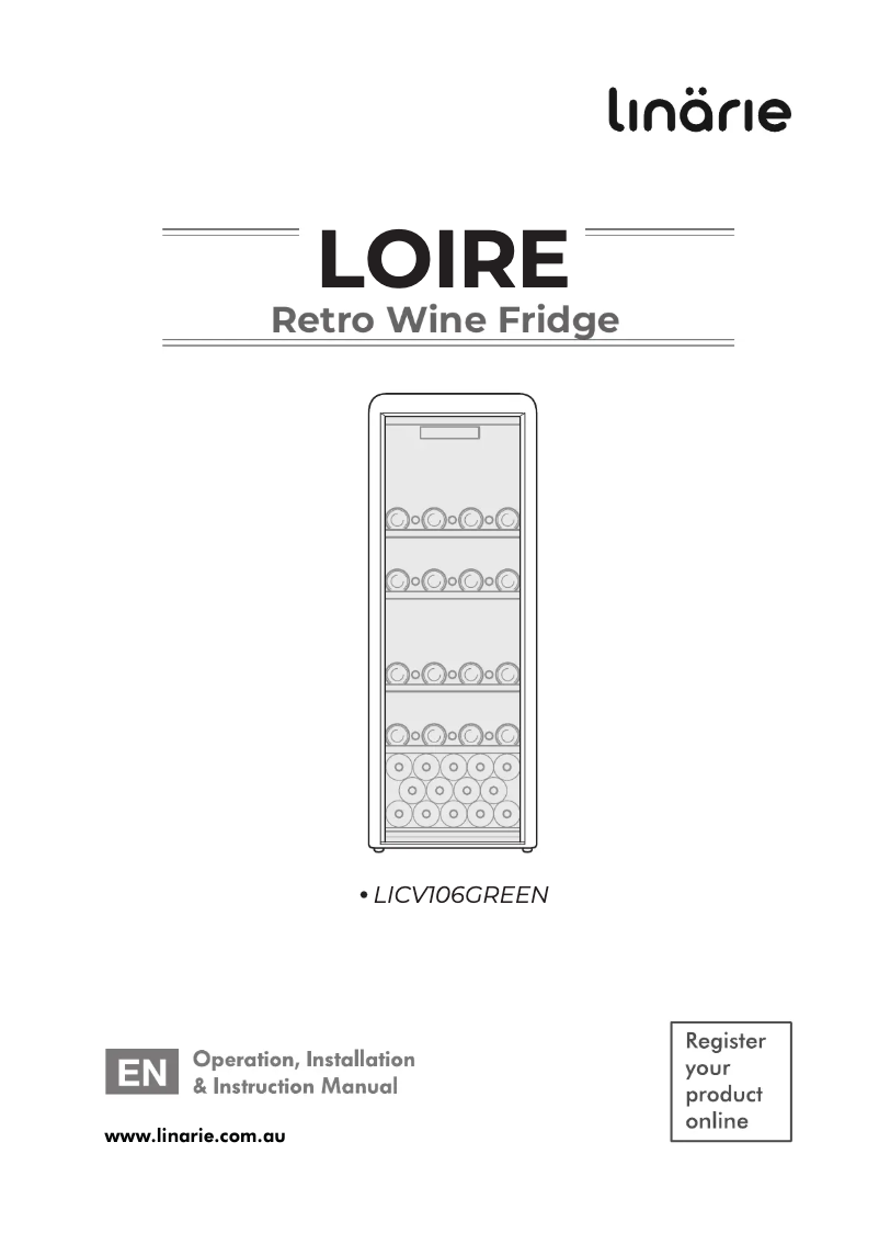 Page n°1 - Manuel utilisateur Linarie Loire LICV106GREEN