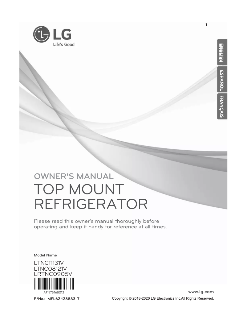 Imagen de la primera página del manual del dispositivo LRTNC0905V
