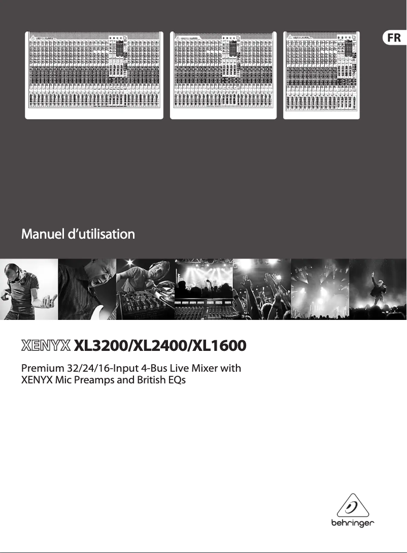Page 1 de la notice Manuel utilisateur Behringer Xenyx XL2400