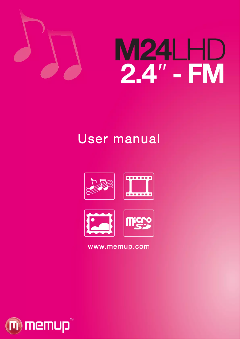 Page n°1 - Manuel utilisateur Memup M24LHD