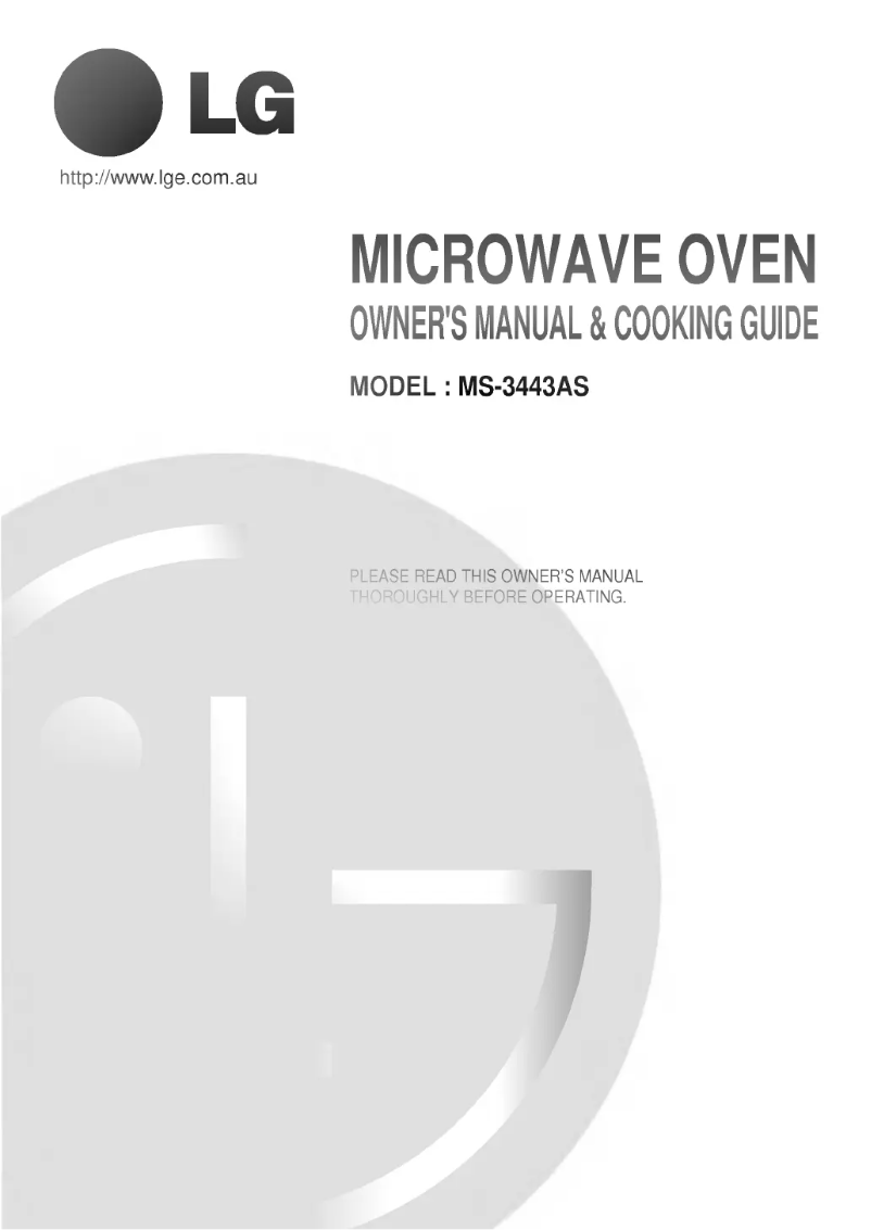Page 1 de la notice Manuel utilisateur LG MS-3443AS