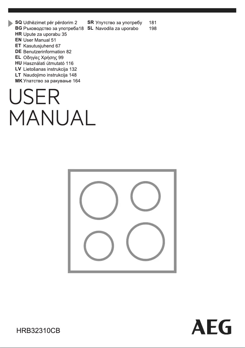 Página 1 del manual Manual de usuario AEG HRB32310CB