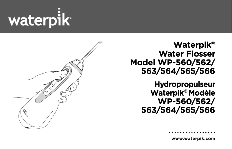 Page n°1 - Manuel utilisateur Waterpik WP-562E