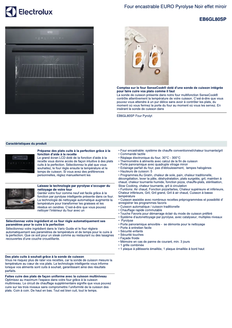 Image de la première page du manuel de l'appareil EB6GL80SP