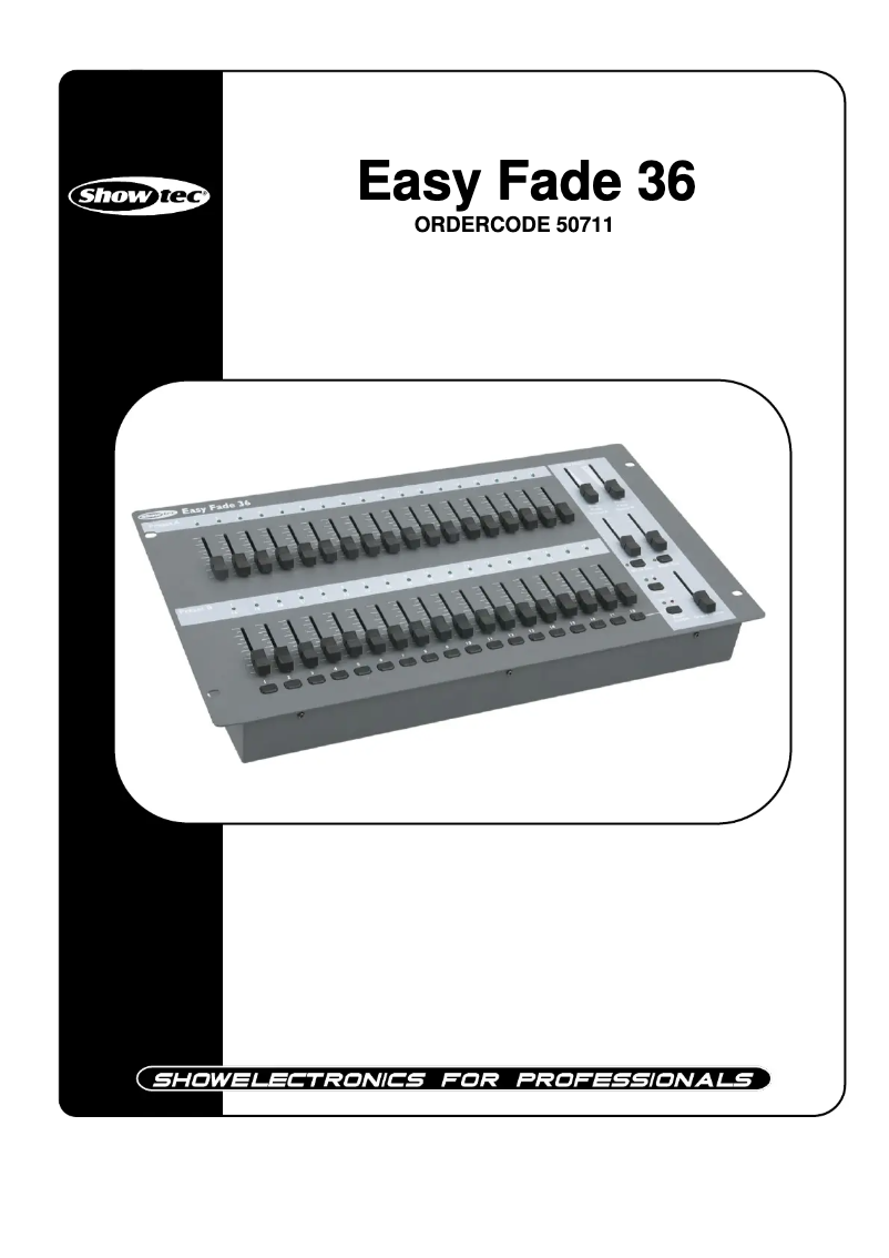 Page 1 de la notice Manuel utilisateur Showtec Easy Fade 36