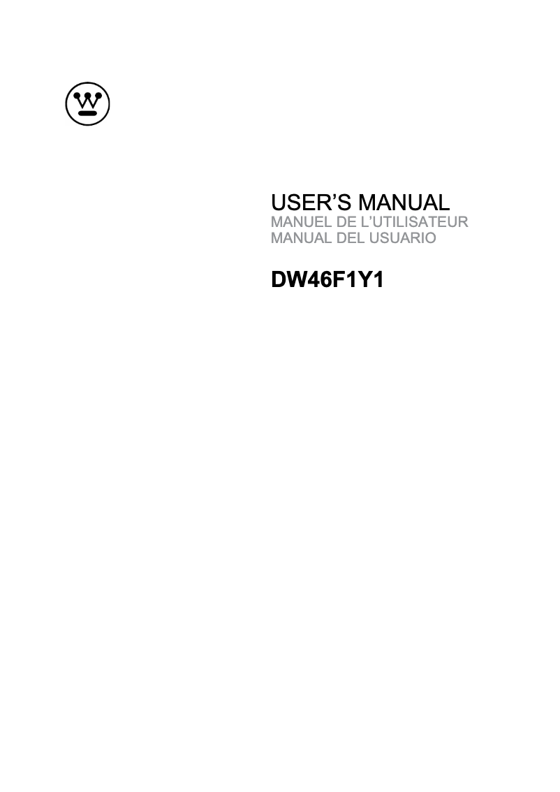 Image de la première page du manuel de l'appareil DW46F1Y1