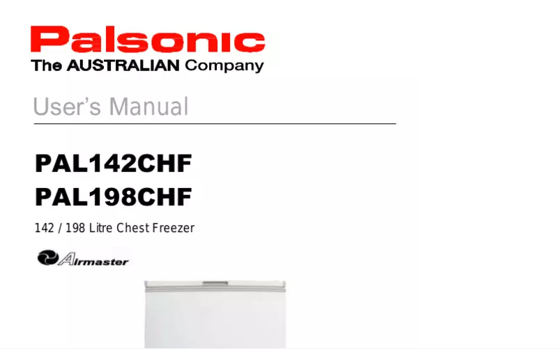 Page n°1 - Manuel utilisateur Palsonic PAL198CHF