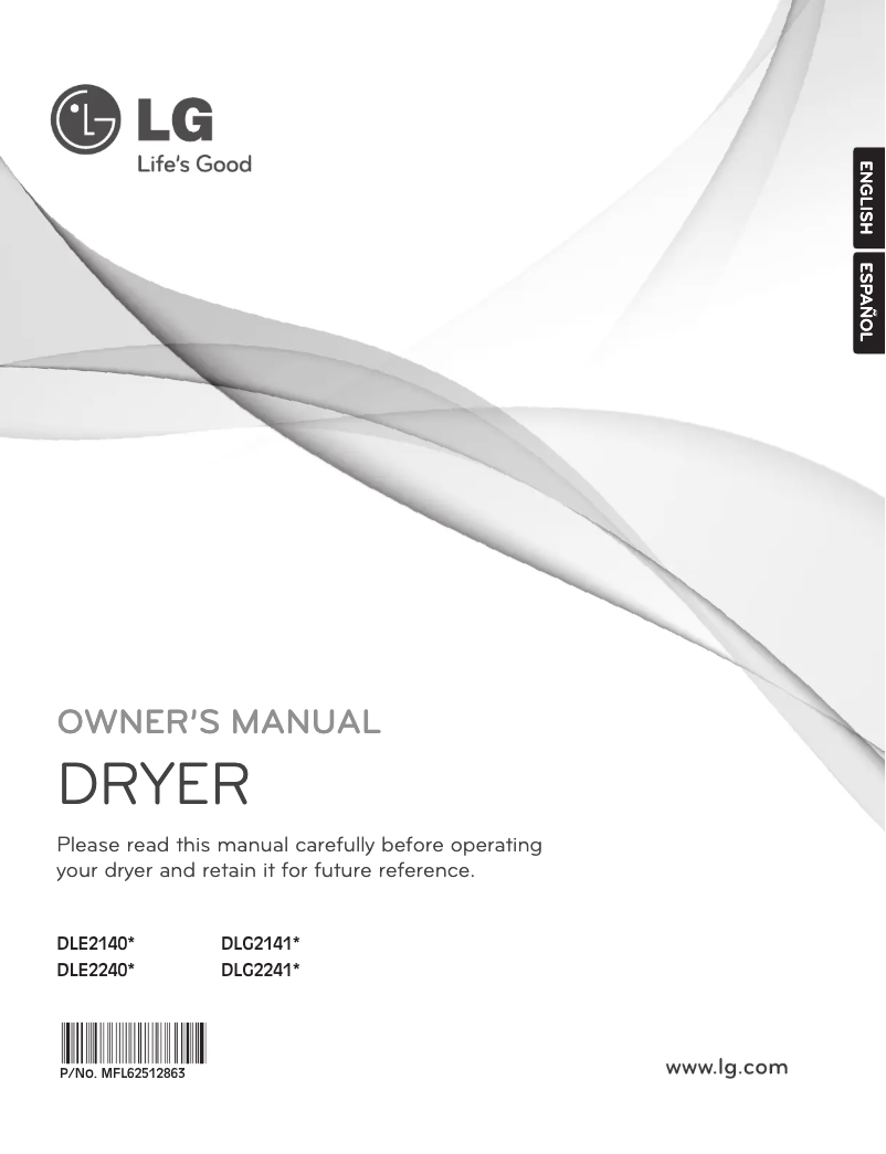 Page 1 de la notice Manuel utilisateur LG DLG2241W