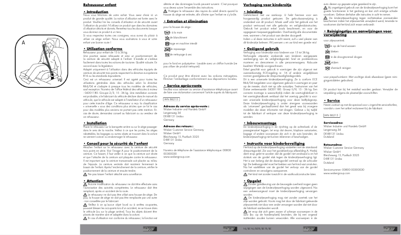 Page 1 de la notice Manuel utilisateur Ultimate Speed IAN 86215