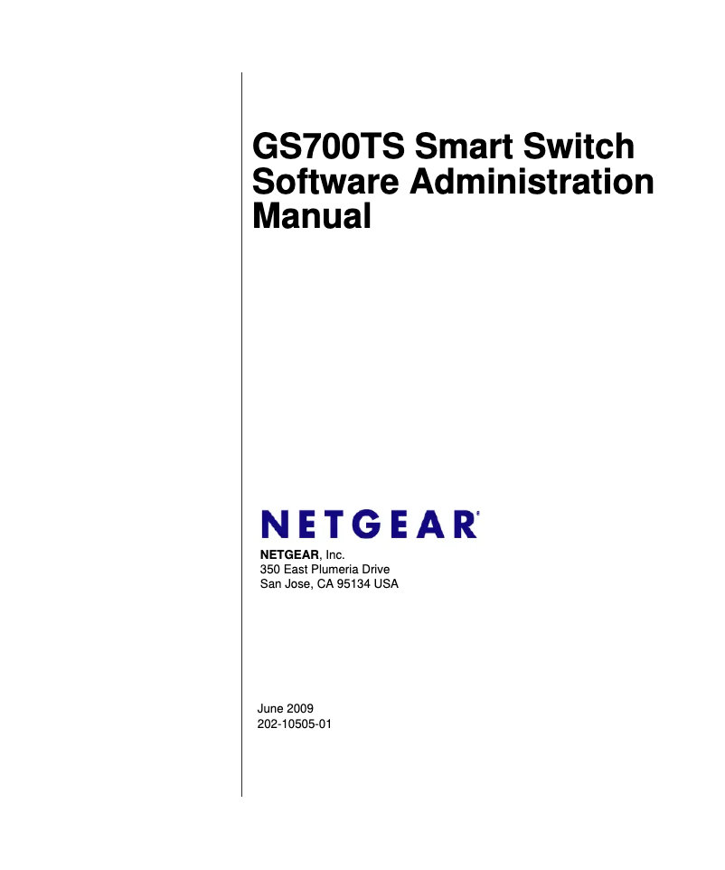 Page n°1 - Manuel utilisateur Netgear ProSafe GS748TS