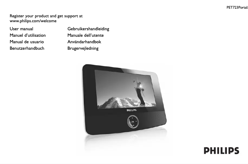 Page 1 of the manual User Manual Philips PET723