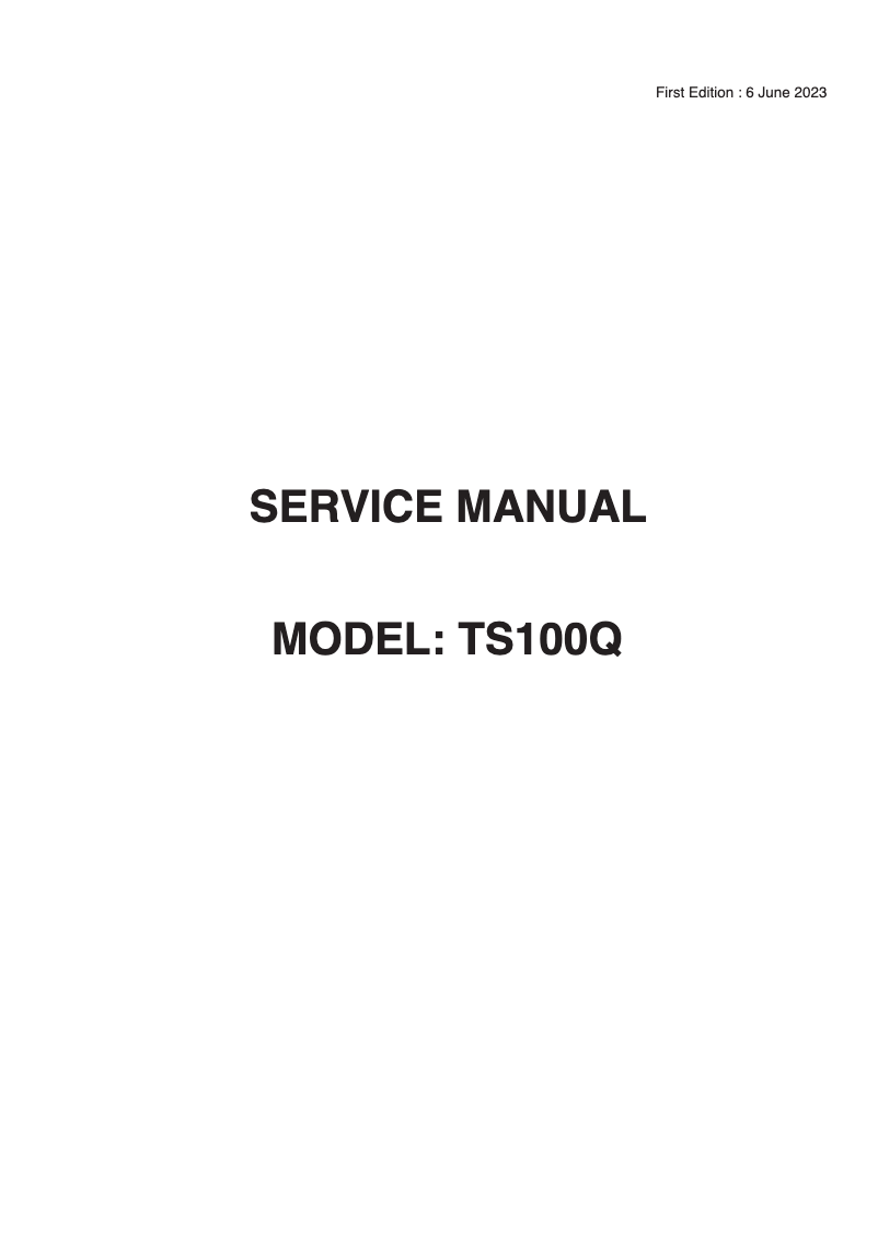 Page 1 de la notice Fiche technique Janome TS100Q