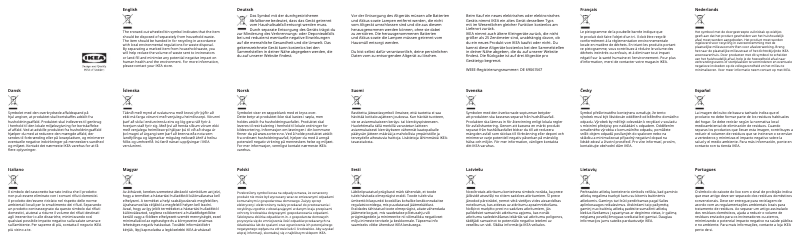 Page 1 de la notice Manuel utilisateur Ikea HADDEBO 905.088.29