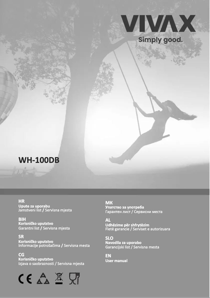 Page 1 de la notice Manuel utilisateur Vivax WH-100DB