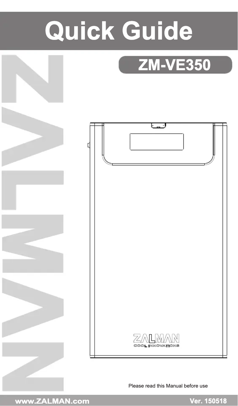 Page n°1 - Manuel utilisateur Zalman ZM-VE350
