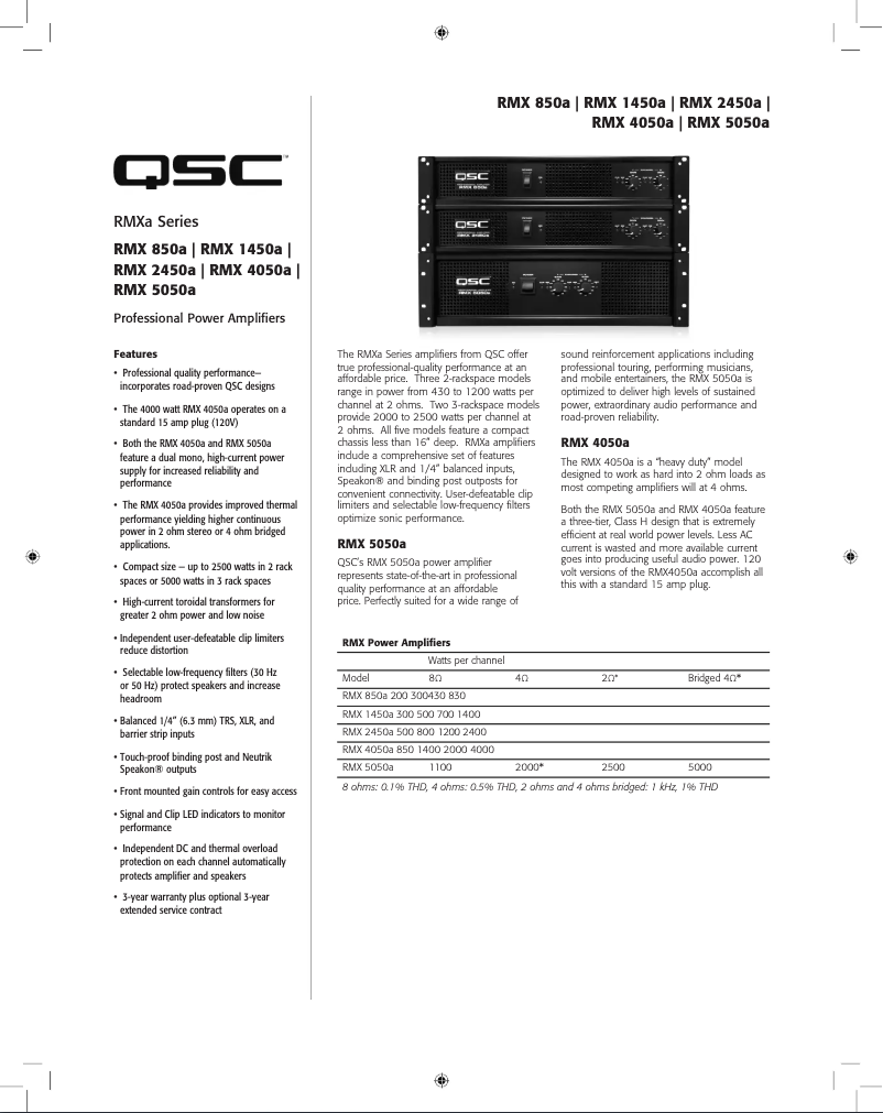 Image de la première page du manuel de l'appareil RMX 850a