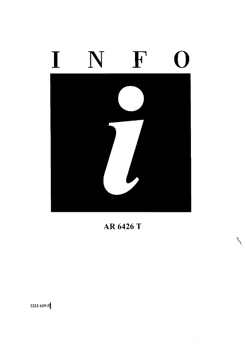 Page 1 de la notice Manuel utilisateur Arthur Martin-Electrolux AR6426T