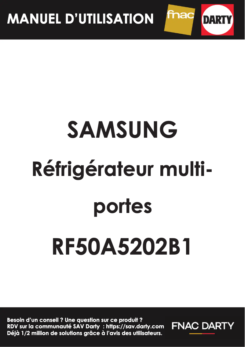 Image de la première page du manuel de l'appareil RF50A5202B1
