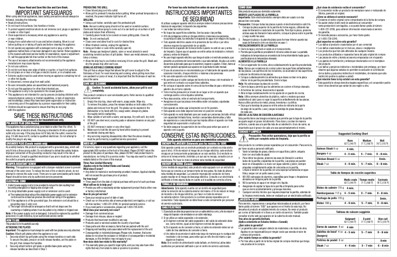 Página 1 del manual Manual de usuario George Foreman GRP0004B