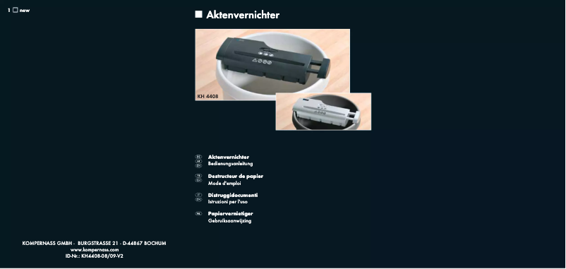 Page 1 de la notice Manuel utilisateur United Office KH 4408