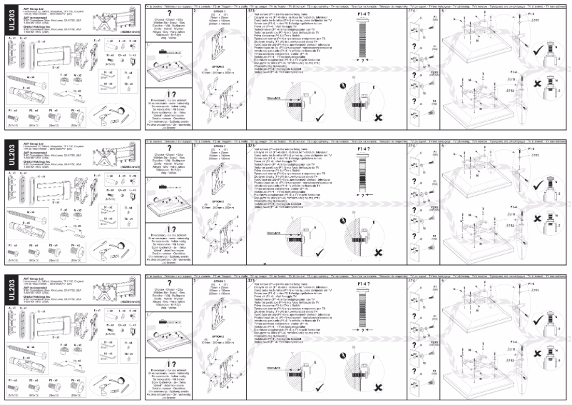 Page 1 de la notice Manuel utilisateur AVF UL203PB