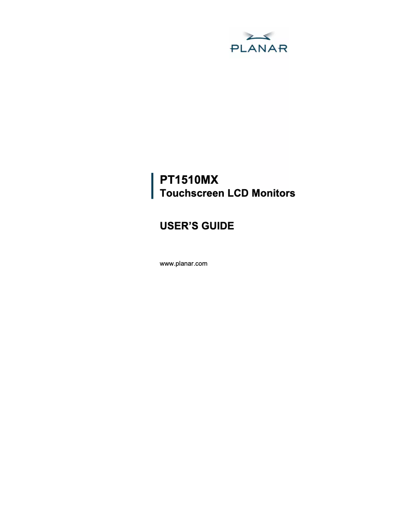 Image de la première page du manuel de l'appareil PT1510MX