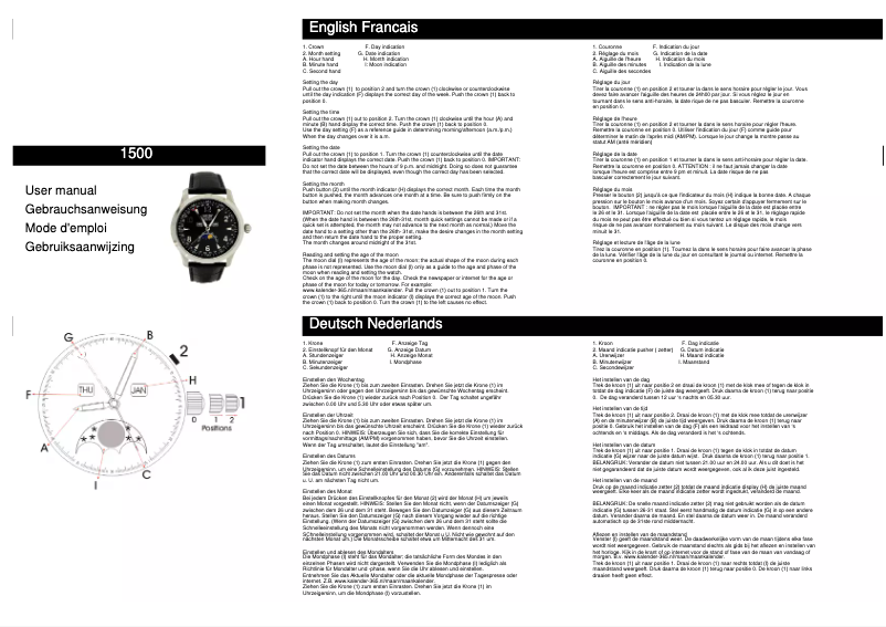 Image de la première page du manuel de l'appareil 1500