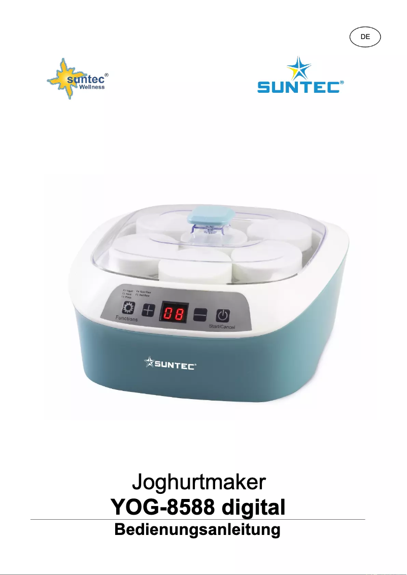 Image de la première page du manuel de l'appareil YOG-8588 Digital