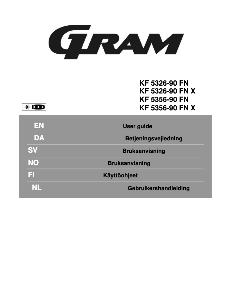 Page 1 de la notice Manuel utilisateur Gram KF 5326
