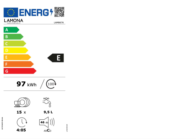 Page n°1 - Label énergétique Lamona LAM8676