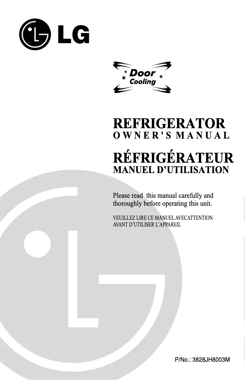 Image de la première page du manuel de l'appareil GR-B272QL