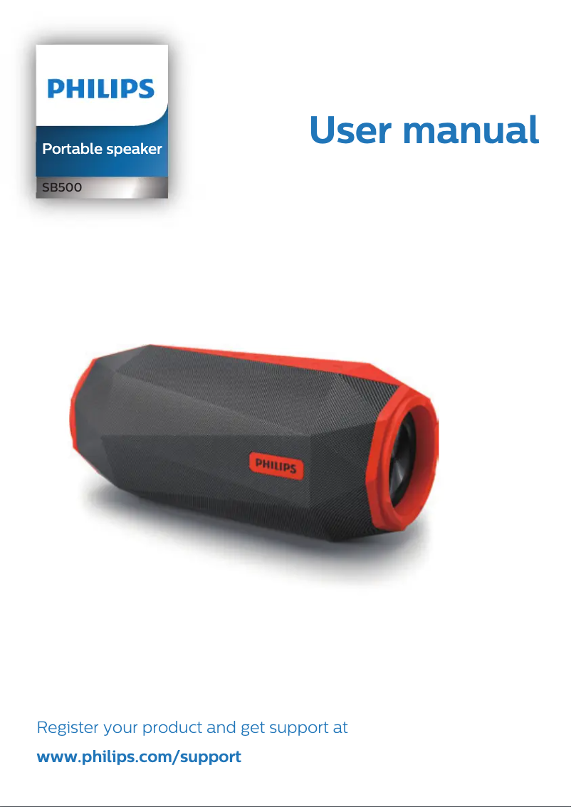 Page 1 de la notice Manuel utilisateur Philips SB500