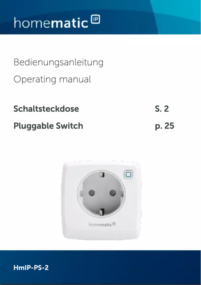 Page n°1 - Manuel utilisateur Homematic IP HmIP-PS-2