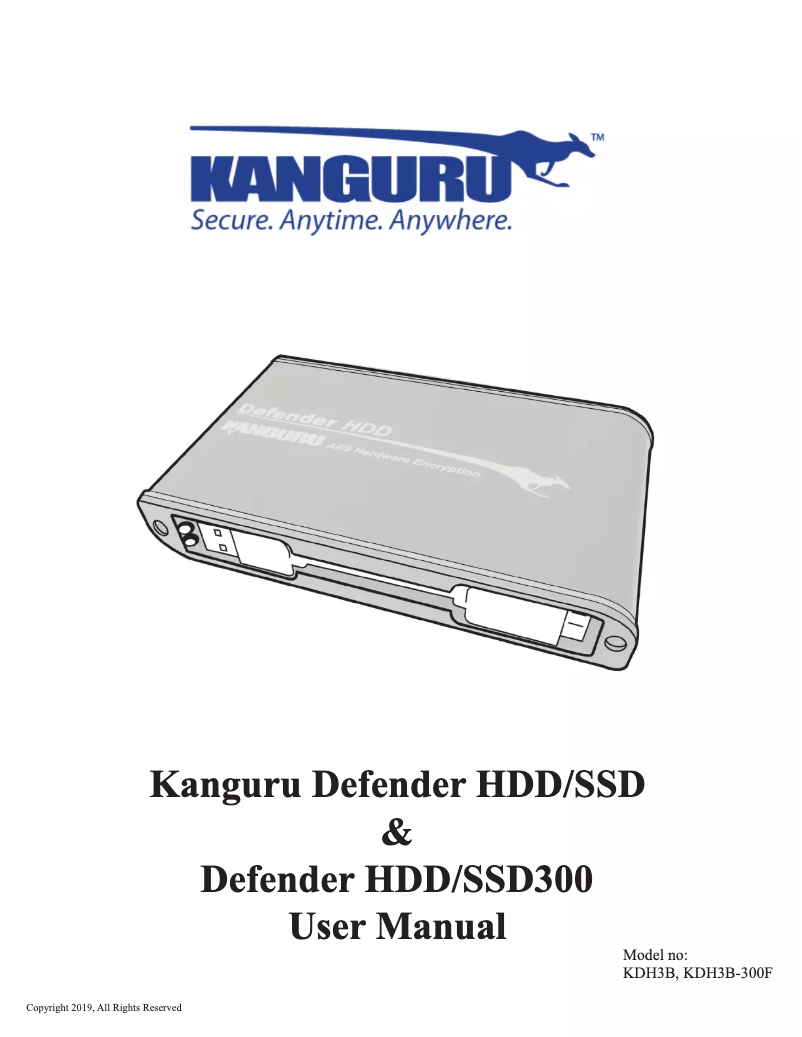 Page n°1 - Manuel utilisateur Kanguru Defender SSD300