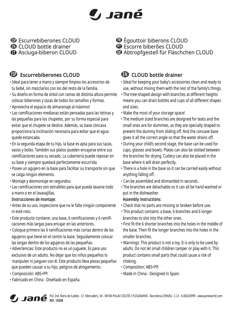 Imagen de la primera página del manual del dispositivo Cloud