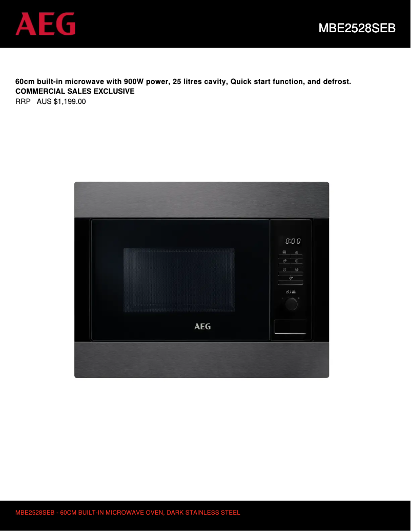 Imagen de la primera página del manual del dispositivo MBE2528SEB