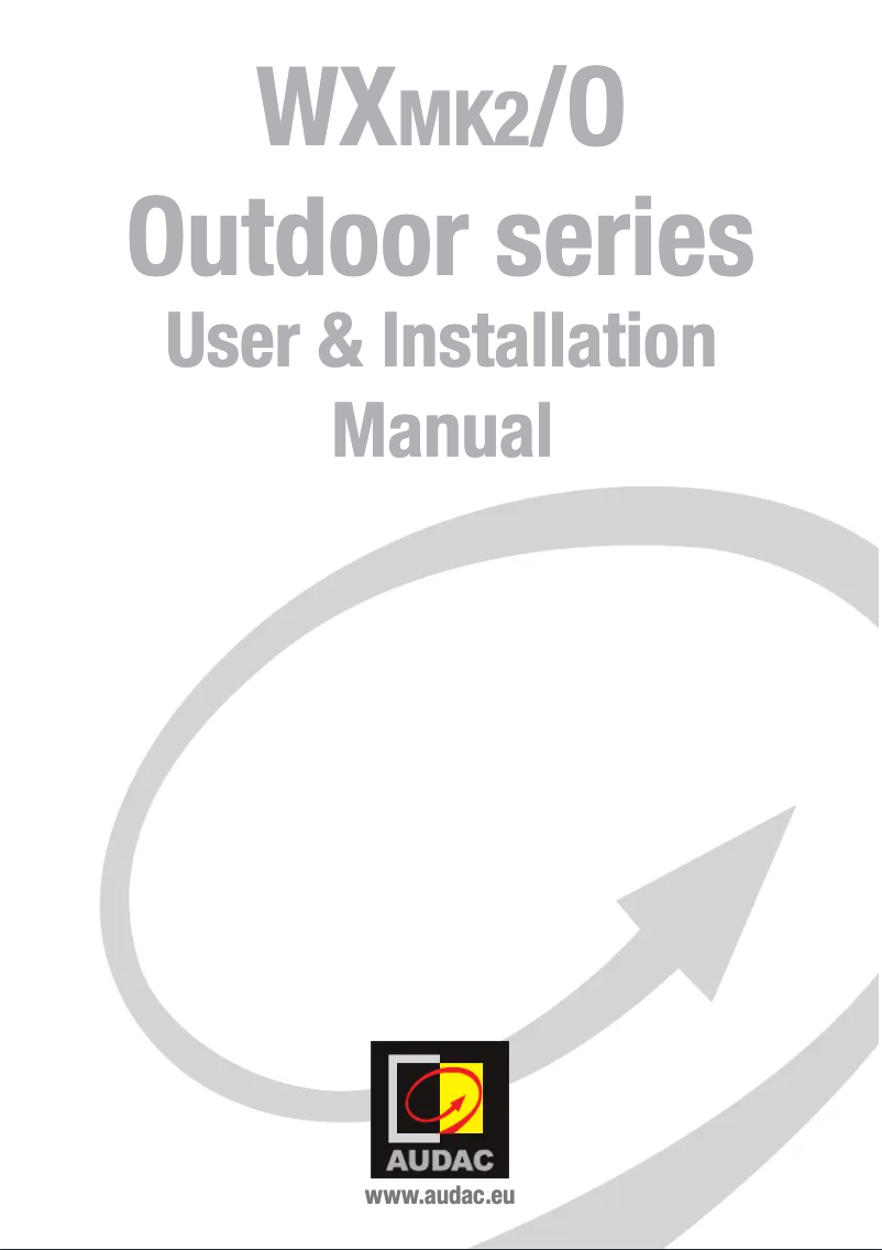 Page n°1 - Manuel utilisateur Audac WX502MK2