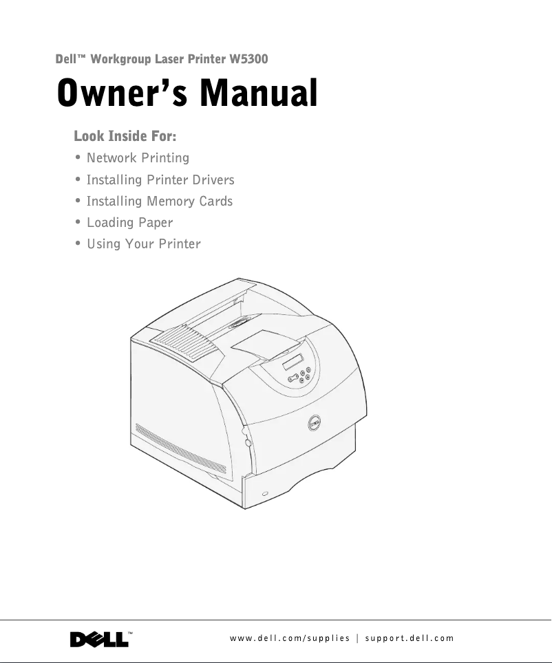 Image de la première page du manuel de l'appareil W5300n