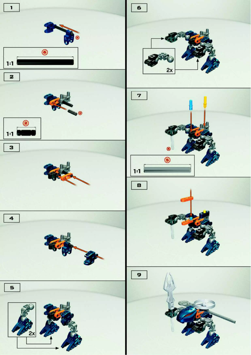 Page 1 de la notice Manuel utilisateur Lego Bionicle 4868