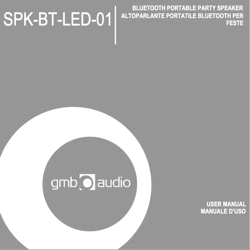 Page 1 of the manual User Manual Gembird SPK-BT-LED-01