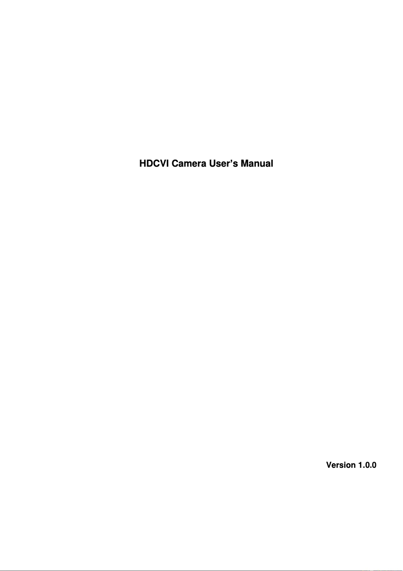 Page 1 de la notice Manuel utilisateur Dahua Technology DH-HAC-HDBW2241FN-M