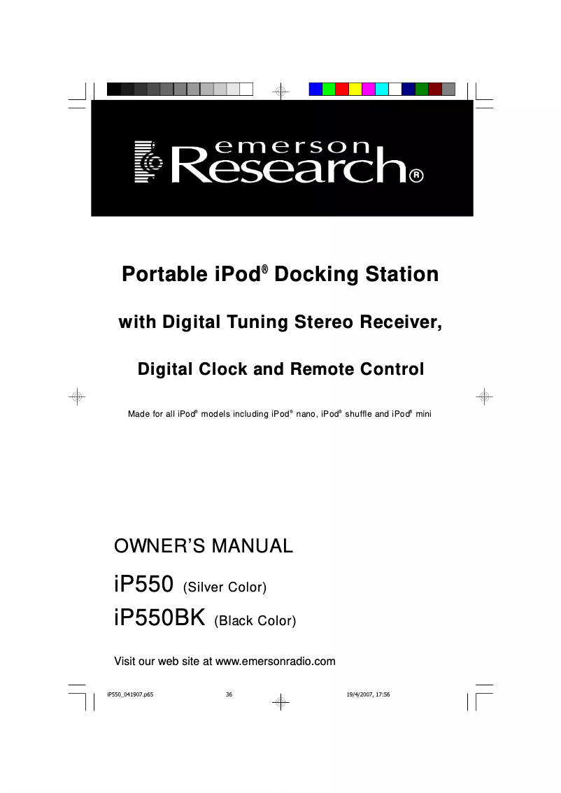 Page n°1 - Manuel utilisateur Emerson iP550