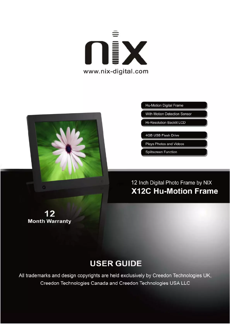 Page n°1 - Manuel utilisateur NIX X12C