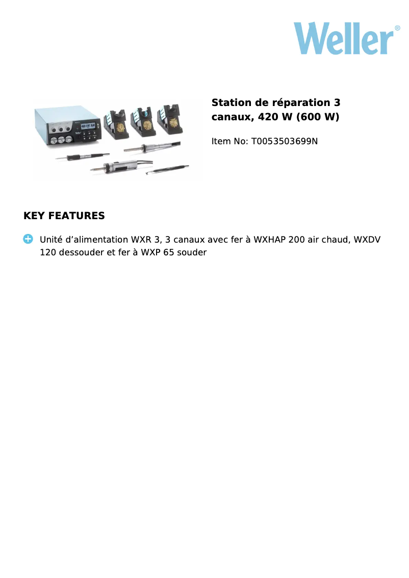 Image de la première page du manuel de l'appareil WXR 3032