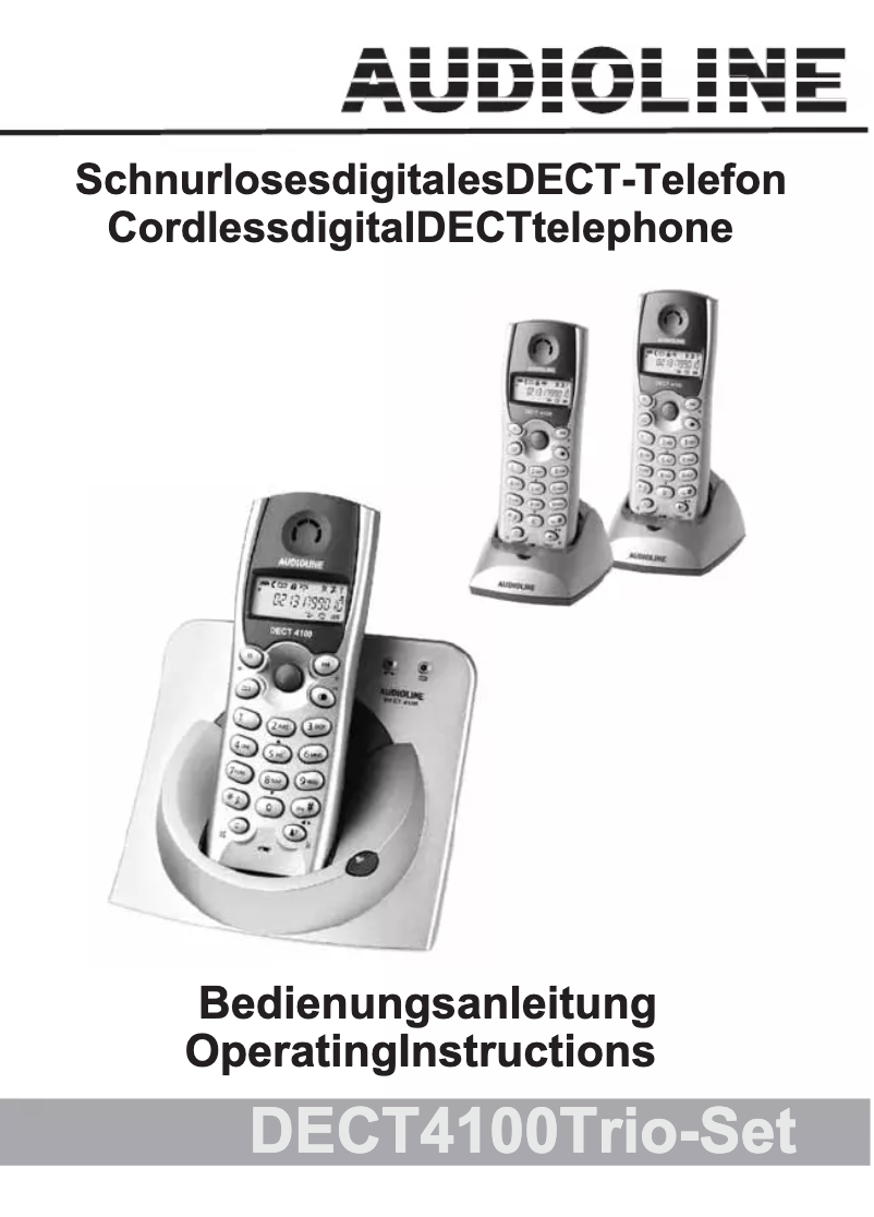 Página 1 del manual Manual de usuario Audioline DECT 4100 Trio-Set