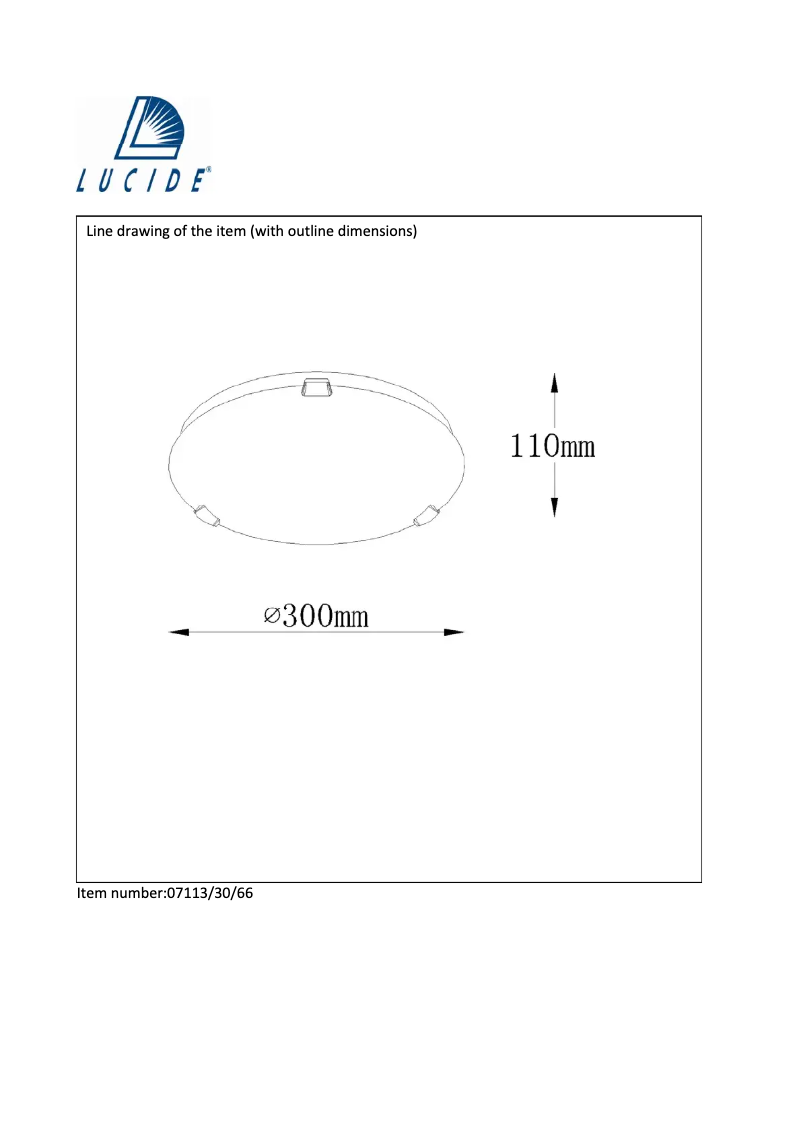 Page 1 de la notice Manuel utilisateur Lucide Albastro 07113/30/66