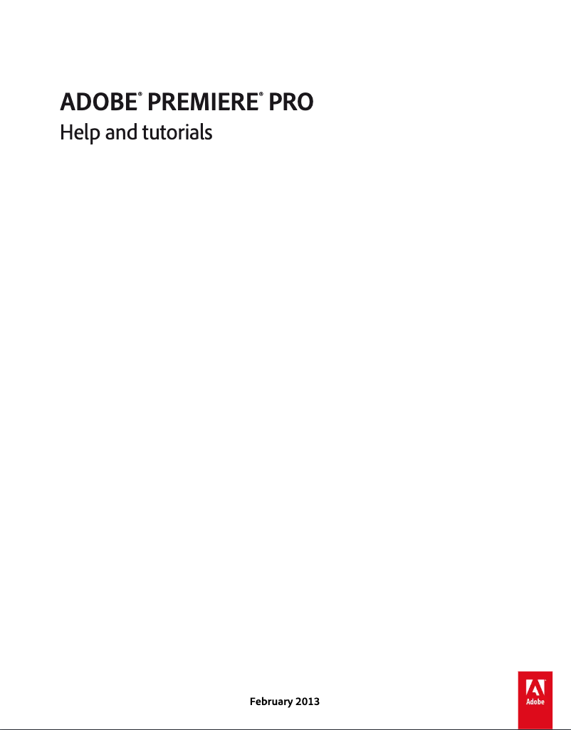 Page 1 of the manual Instruction Manual Adobe Premiere Pro CS6
