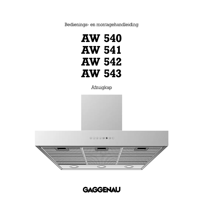 Page 1 de la notice Manuel utilisateur Gaggenau AW540121