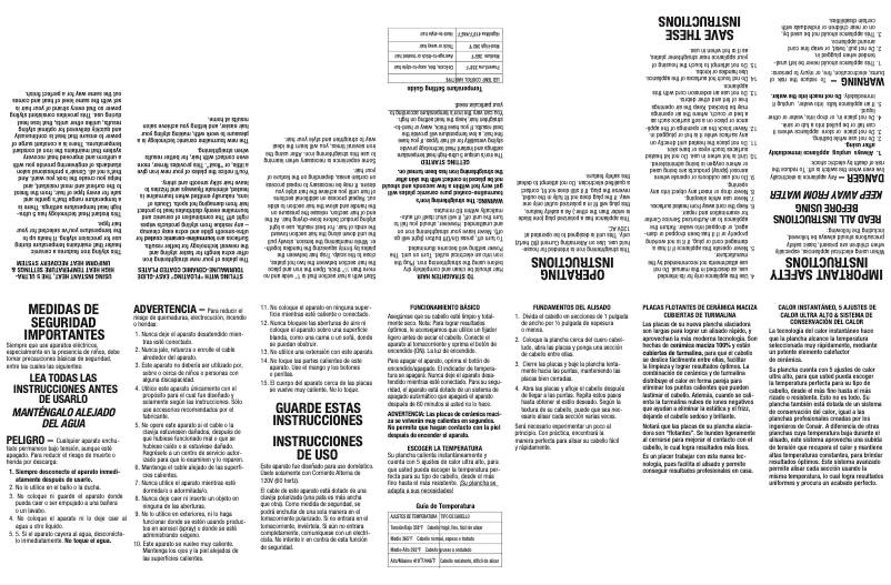 Page 1 de la notice Manuel utilisateur Conair CS33FPR