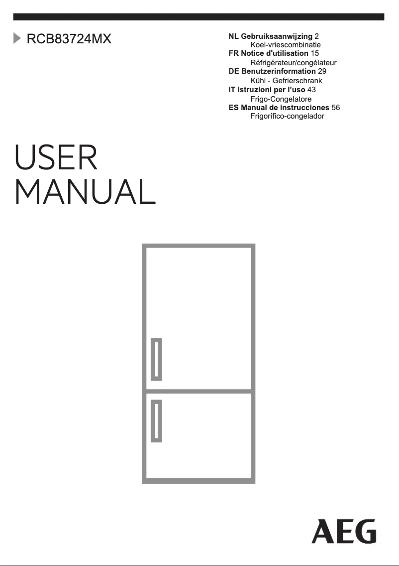 Page n°1 - Manuel utilisateur AEG RCB83724MX